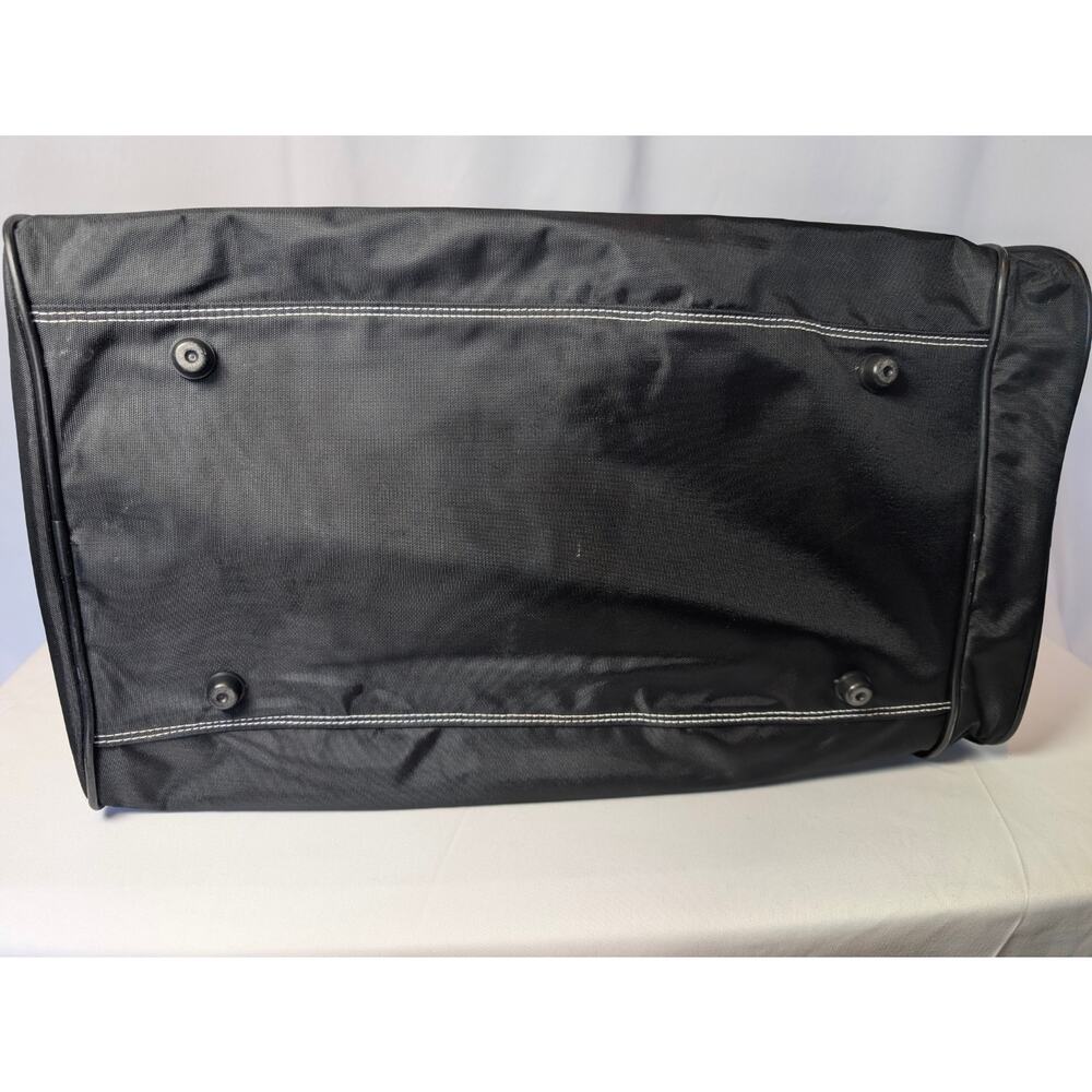 Adidas Duffle Bag Medium Black White Classic Trefoil Gym Workout Sports Strap - Picture 6 of 9